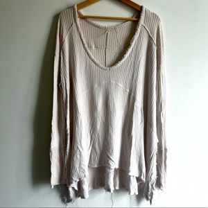 Free People Thermal Oversized Top Size Large